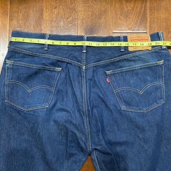 Levi's 501 XX Classic Straight Leg Denim Blue Jeans Button Fly Mens Size 44 x 32 - Picture 8 of 10